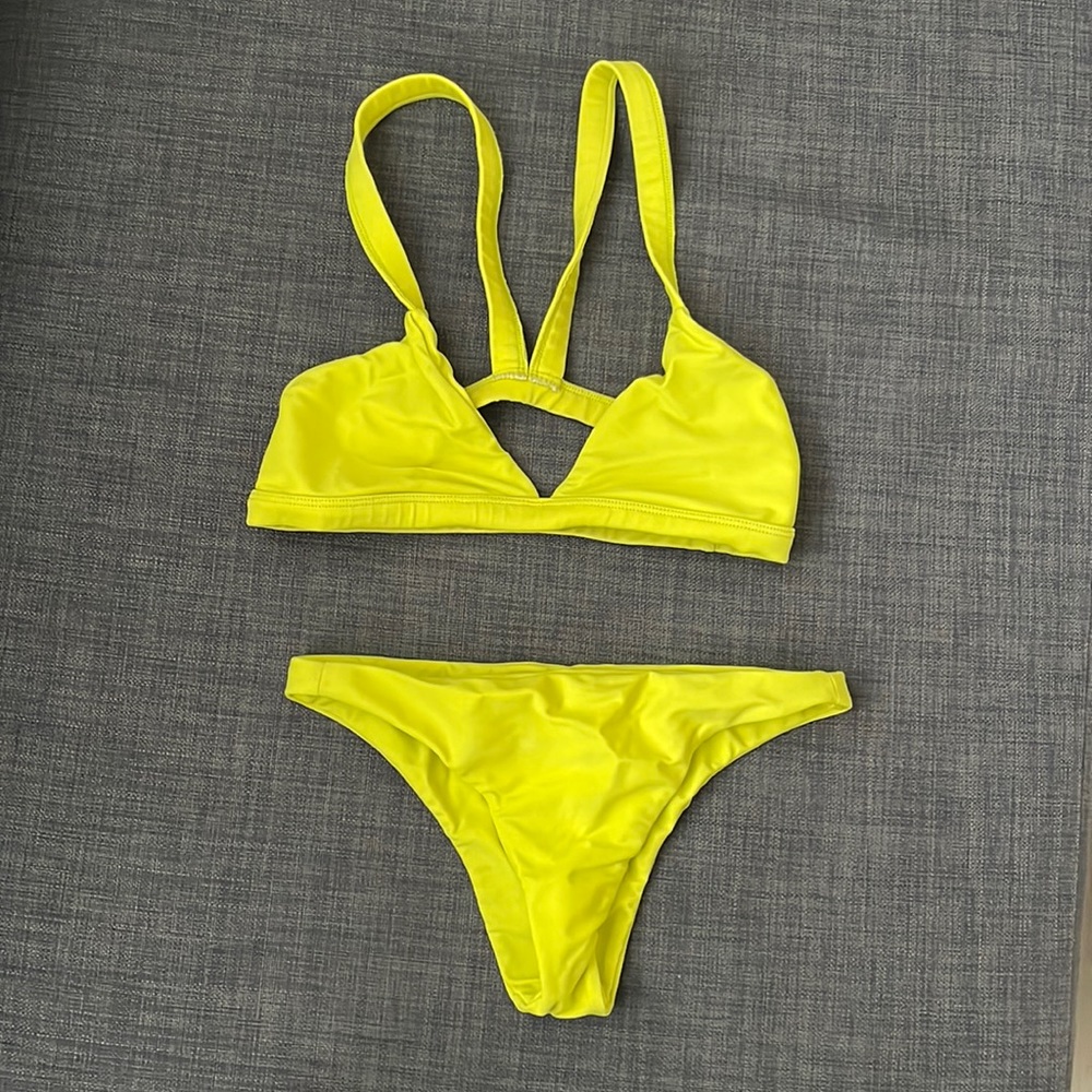 Mikoh neon yellow bikini